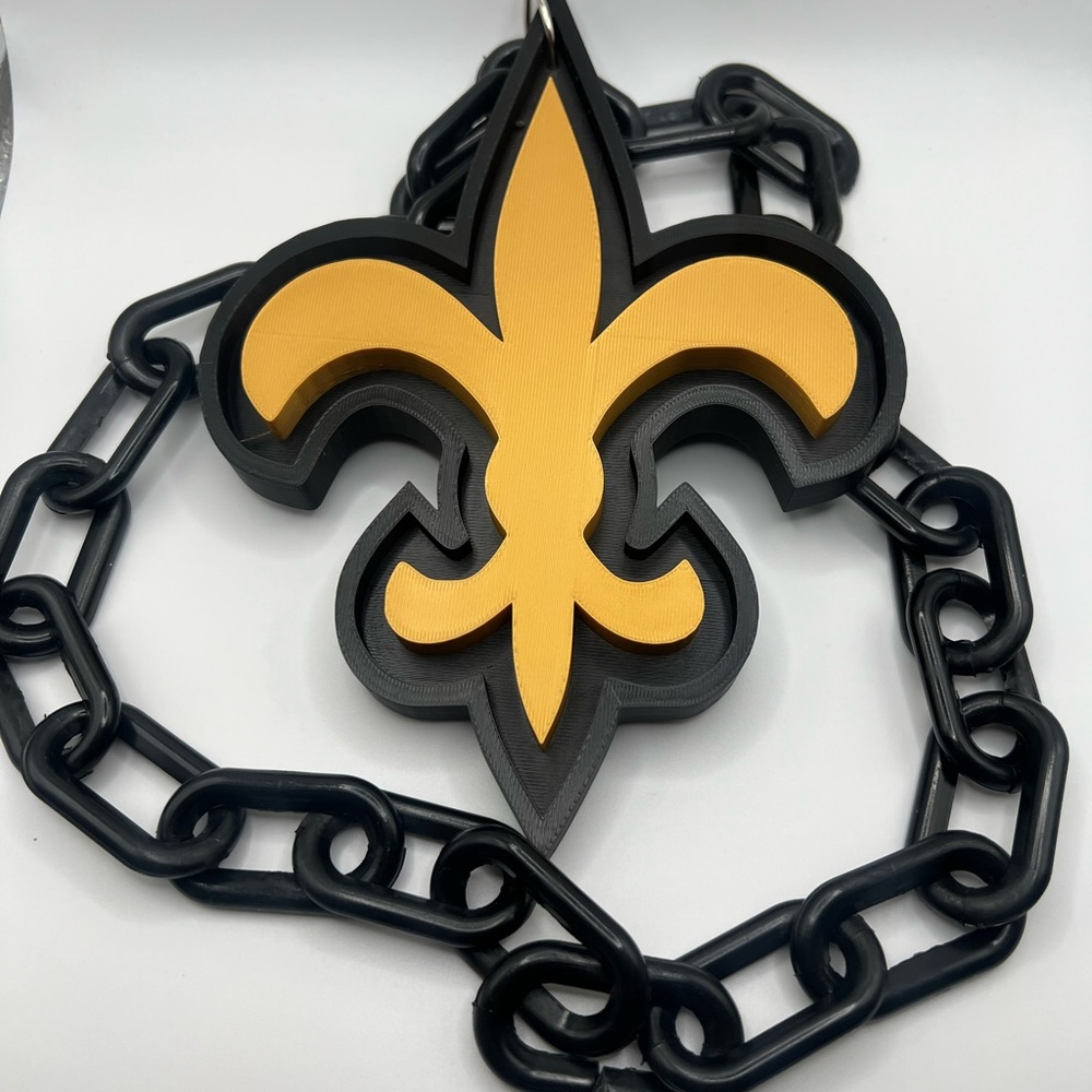 New Orleans saints fan chain necklace